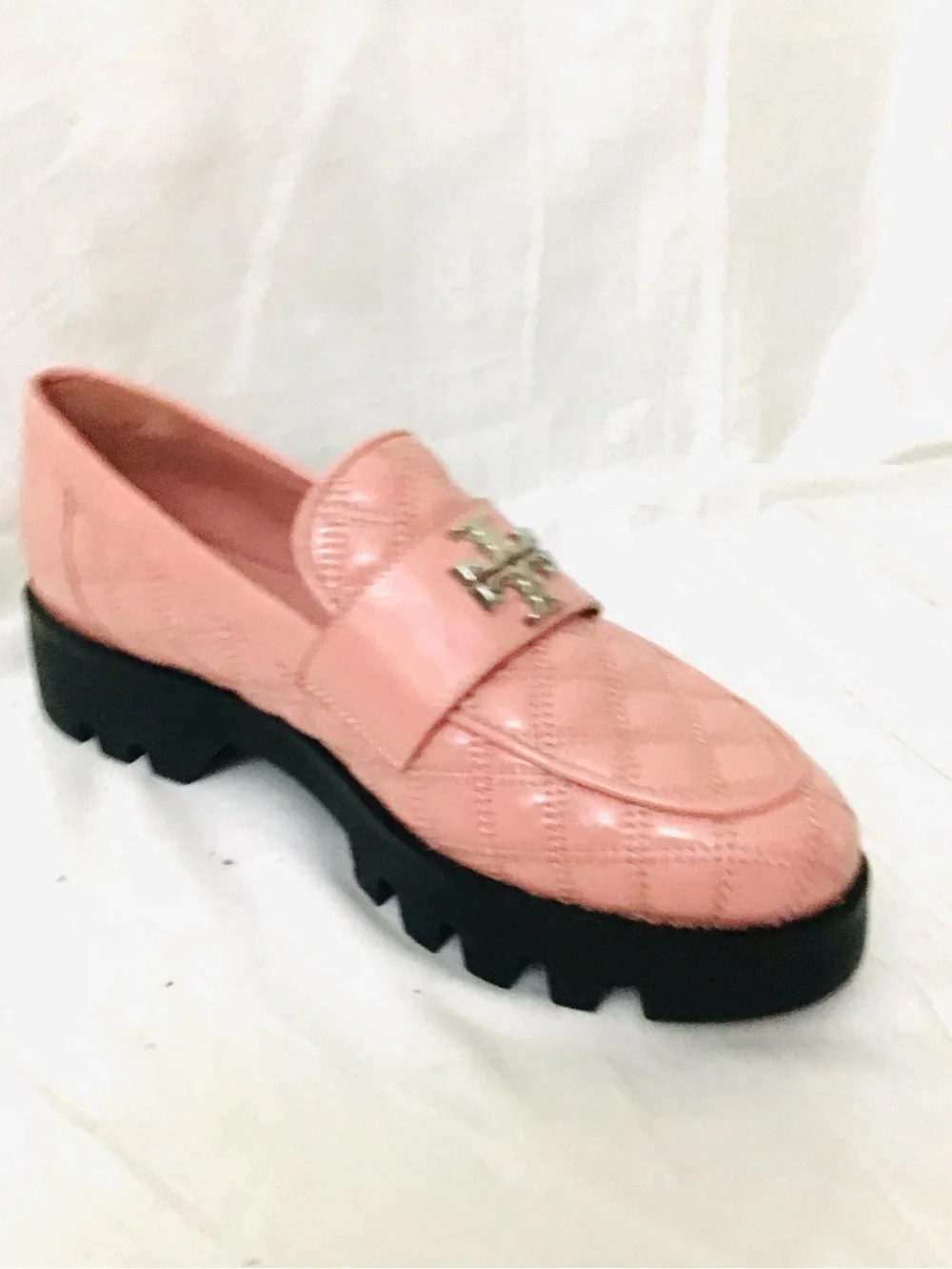 TORY BURCH Mini Everly Chunky Leather Loafer In Rose Sachet